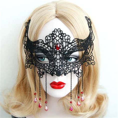 Lace Masquerade Full Face Mask Gothic Sexy Halloween。